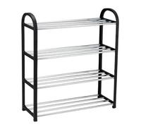 alpina Meuble Chaussure - Meuble Rangement Chaussure 4 Niveaux - meuble a chaussure 50x18,5x57 cm - Meuble à Chaussures pour 16 Chaussures - Meuble d'Entrée - Meuble Chaussure Entree - Métal