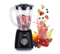 alpina Mixeur Blender 1.5L - Smoothie Mixer 400W - Machine a Smoothie avec Fonction Turbo et Pichet en Plastique - Lames en Acier Inoxydable - Noir