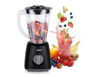 alpina Mixeur Blender 1.5L - Smoothie Mixer 400W - Machine a Smoothie avec Fonction Turbo et Pichet en Plastique - Lames en Acier Inoxydable - Noir