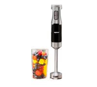 alpina Mixeur Plongeant HB6700F-N - Mixer Cuisine avec Verre Doseur 700ML - 1000W - Fonction Turbo - Sans BPA - Acier inoxydable - Noir/Argent