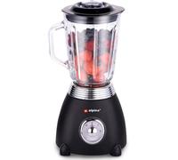 alpina Mixeur sur socle - Pot en verre 1,5 L - 3 supports - 230V 500W 50/60Hz - Noir