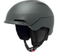 Alpina Nax - Casque de Haute qualité et sûr, avec Coussinets lavables, Protection renforcée, Ouvertures d’air Ajustables, Confort Optimal, Midnight-Grey Matt, 59-63