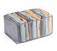 alpina Organisateur Tiroir pour Vêtements - Rangement pour Vêtements - 44 x 29 x 22 CM - Organisateur à 9 Compartiments - Pliable - Gris