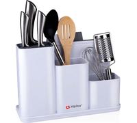 alpina Organiseur de cuisine - avec planches à découper - 34 x 13 x 23 CM - résistant au lave-vaisselle - blanc