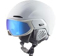 ALPINA ORO QV MIPS - Casque de Ski réglable Individuellement, avec Doublure Amovible, particulièrement Absorbant Les Chocs, idéal pour Les Adultes - White Matt (Water-Pink) - 51-55 cm