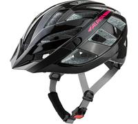 ALPINA PANOMA 3.0, Black-Pink Gloss, 56-59 cm, Casque de Cyclisme de Tourisme optimalement ventilé avec lumière LED optionnelle pour Adultes.