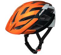 ALPINA PANOMA 3.0, Orange-Black-White Gloss, 52-57 cm, Casque de Cyclisme de Tourisme optimalement ventilé avec lumière LED optionnelle pour Adultes.