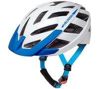 ALPINA PANOMA 3.0, White-Blue Gloss, 52-57 cm, Casque de Cyclisme de Tourisme optimalement ventilé avec lumière LED optionnelle pour Adultes.