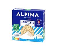 ALPINA - Pâtes Crozets | Savoureux et onctueux pour des plats gourmands | Idéal en accompagnement ou en gratin | la boite de 400 g | LOT DE 4