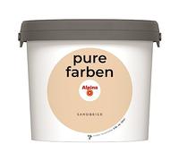 Alpina Peinture murale pure - Beige sable - Peinture intérieure résistante et respirante - Économique - Bonne couvrance et facile à nettoyer - 2,5 l