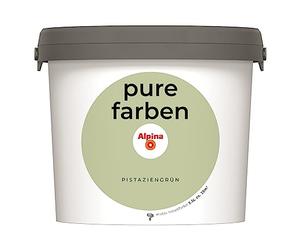 Alpina peinture murale pure couleurs - Vert pistache - Peinture intérieure résistante et respirante - Économique, bien couvrante et lavable - 2,5 litres