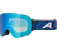 ALPINA PENKEN Q-LITE Lunettes de ski OTG effet miroir, renforçant le contraste et polarisées, avec protection UV 100% pour adultes, noir-violet-léo mat, taille unique