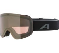 ALPINA PENKEN Q-LITE - Masque de ski OTG miroité, contrastant et polarisé avec protection UV pour adultes, black matt