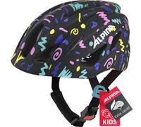 ALPINA PICO, Black-Confetti Gloss, 50-55 cm, Casque de Cyclisme Robuste pour Enfants, Ajustable Individuellement.