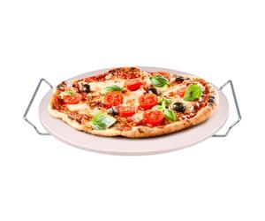 alpina Pierre à Pizza pour Barbecue et Four - Ø33 cm - Pierre pour Croûte Croquante - Résistante