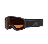 ALPINA PINEY 2.0 - Masque de ski anti-buée, extrêmement robuste et incassable, avec protection UV à 100% pour enfants, black matt