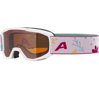 ALPINA PINEY Lunettes de ski anti-buée, extrêmement robustes et incassables, avec protection UV 100% pour enfants, blanc/fleur mat, taille unique