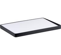 alpina Planche à découper double face bambou et plastique 37,5x25 cm - Plateau de service et planche en bois cuisine - Plateau à fromage et planche de service Moderne et hygiénique