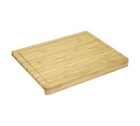 alpina Planche à découper sur plan de travail - Avec rigole - 45 x 35 x 3,5 cm - Bambou, Marron