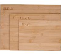 alpina Planches à découper en bois Set de 3 pièces - Différentes tailles - Bambou