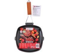 alpina Poêle à Griller Pliable - Revêtement Antiadhésif - 24x24cm