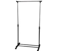 alpina Portant à Vêtement Mobile Réglable - Valets et Porte-Vêtements avec roulettes et Crochets - Porte-Vêtements sur Pieds - Noir