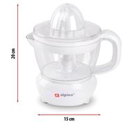 alpina Presse-agrumes - Presse-agrumes - 2 cônes de pressage - 2 sens de rotation - 25 W - Blanc