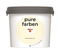 Alpina pure farben Peinture pour mur - Crème Beige - peinture intérieure résistante et respirante - abondante, opaque et facile à nettoyer - 2,5 litres