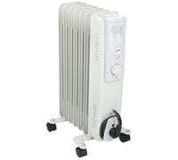 alpina Radiateur Électrique Chauffage d'Appoint avec Thermostat 1500 Watt Blanc