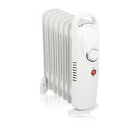 alpina Radiateur à huile, 850 W, 7 éléments, thermostat mécanique, chauffage électrique Économe en énergie, régulateur de puissance pour une faible consommation électrique, compact et portable