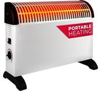 alpina Radiateur convecteur 1500W - radiateur électrique indépendant - radiateur rayonnant avec thermostat réglable - chauffage électrique pour l'intérieur - 50 x 18 x 33 cm - blanc
