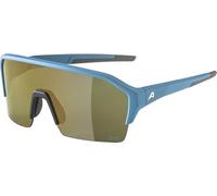 ALPINA RAM HR Q-LITE V - Lunettes de cyclisme et de sport avec protection UV 100% pour adultes, bleu (smoke-blue mat), taille unique