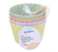 Alpina, ramequins à glace avec cuillères ( 4 bols & 4 cuillères)