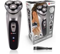 alpina Rasoir Hommes Batterie USB - 3 têtes de rasage flottantes - Tondeuse Pop-Up - avec brosse de nettoyage et capuchon de protection - Câble USB