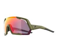 Alpina - Rocket QV Mirror Cat. 1-3 - Lunettes vélo - olive matt / hydrophobic rainbow mirror