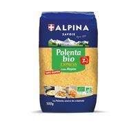 ALPINA SAVOIE - Polenta Bio Express Grains Moyens Sans Gluten - le sachet de 500 g - Le Lot De 4