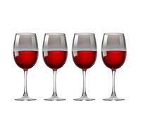 alpina Set de 4 Verres à Vin - Verres à Vin Fumés - Convient pour le Vin Rouge et Blanc - Vaisselle en Verre pour toutes les Occasions - Verre
