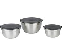 alpina Set de bols à mélanger en acier inoxydable - Bol en acier inoxydable avec couvercle - Set de bols pour la cuisine et les salades - Mixing Bowl Set pour bols à mélanger - Bol de cuisine en acier