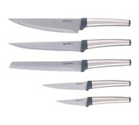 alpina Set de Couteaux alpina 5 Pièces : Comprenant un Couteau à Pain et un Couteau de Chef - Inox/ Polypropylène