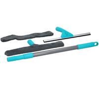 alpina Set de Nettoyage de Vitres en Microfibres 5 Pièces avec Manche Extensibl