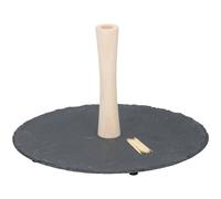 Alpina - Set de service snack 30 cm plateau et sticks, ardoise de pierre robuste et poignée en bois