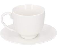 Alpina Set Tasses à café avec soucoupes, Céramique, Blanc, 31 x 17,5 x 7.0 cm, 12 unités, Weiss