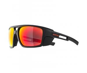 Alpina - Skywalsh CM+ Ceramic Mirror Cat 4 - Lunettes glacier - black matt / red mirror