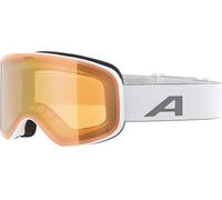 ALPINA Slope Q - Masque de ski stylé pour femmes et hommes, anti-buée, circulation d’air efficace, verre miroité, white matt