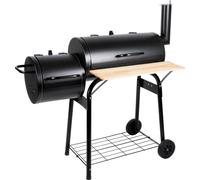 Alpina Fumoir Barbecue - Fumoir BBQ - avec Fumoir séparé - Cheminée réglable - 104 x 58 x 114 cm