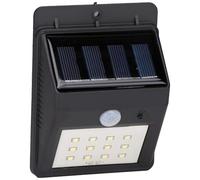 alpina Solar Wandlamp Buiten - Tuinverlichting Op Zonneenergie Met Warm Wit Licht, Automatische Sensor En IP44 Spatwaterdicht - Voor Muur, Schutting Of Gevel