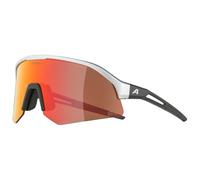 Alpina - Sonic HR Q-Lite Mirror S3 - Lunettes vélo - aluminum matt / q-lite green / red mirror