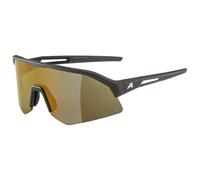 Alpina - Sonic HR Q Mirror Cat. 3 - Lunettes vélo - black matt / q amber / gold mirror