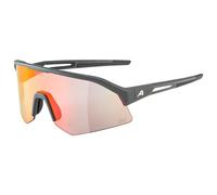 Alpina - Sonic HR QV Mirror Cat. 1-3 - Lunettes vélo - midnight / grey matt / qv rainbow mirror