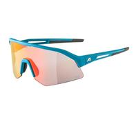 Alpina - Sonic HR QV Mirror Cat. 1-3 - Lunettes vélo - smoke / blue matt / qv rainbow mirror